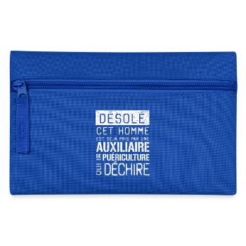 Auxiliaire puériculture Désolé ce mec pris - Trousse - bleu royal - Devant