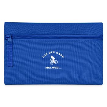 RADFAHREN-ich bin dann mal weg - Federtasche - Royalblau - Vorne
