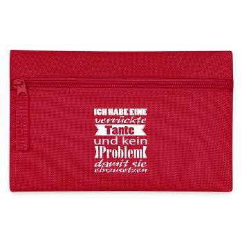 Verrückte Tante - Federtasche - Rot - Vorne