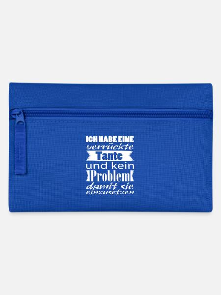Verrückte Tante - Federtasche - Royalblau