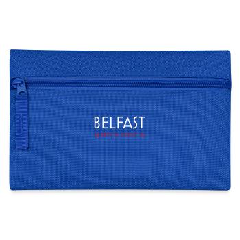 Belfast UK minimalistische Koordinaten einfaches T-Shirt - Federtasche - Royalblau - Vorne