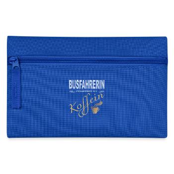 Busfahrerin powered by Koffein Shirt - Federtasche - Royalblau - Vorne