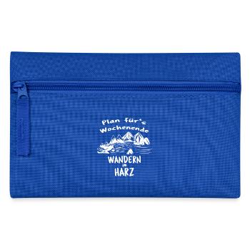 Wandern im Harz T-Shirt Shirt - Federtasche - Royalblau - Vorne