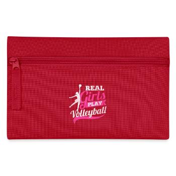 Echte Frauen spielen Volleyball - Federtasche - Rot - Vorne