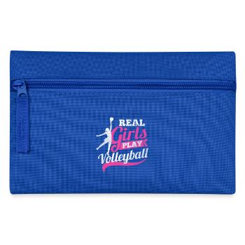 Echte Frauen spielen Volleyball - Federtasche - Royalblau - Vorne