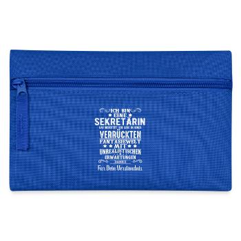 ich bin eine Sekretärin - Federtasche - Royalblau - Vorne