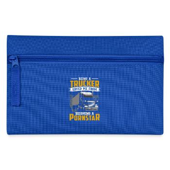 trucker pornstar - Pencil Case - royal blue - Front