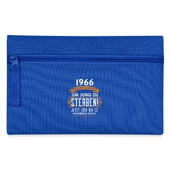 Geburtstag Shirt · Geburtstag · Jahr 1966 · Spruch - Federtasche - Royalblau - Vorne