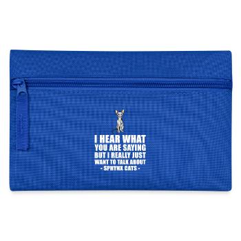 Sphynx Cat Cute Gift - Pencil Case - royal blue - Front