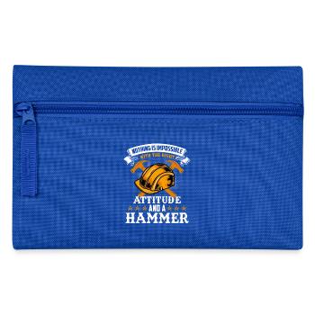travailleur de la construction marteau - Trousse - bleu royal - Devant
