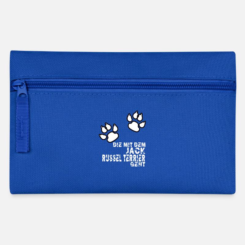die mit dem jack russel terrier geht shirt - Federtasche - Royalblau