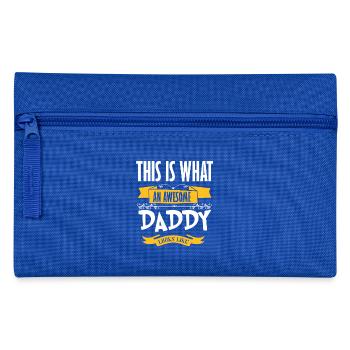 Bester Papa der Welt Vater Geschenk Vatertag Dad - Federtasche - Royalblau - Vorne