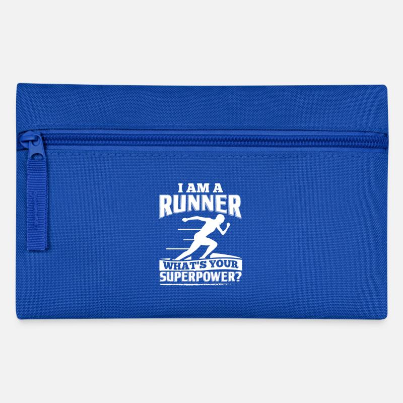 Funny Running Runner Shirt I Am A - Pencil Case - royal blue