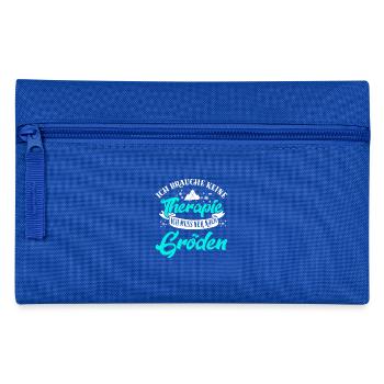 Therapie Gröden Skifahren Skifahrer Skiresort Gesc - Federtasche - Royalblau - Vorne