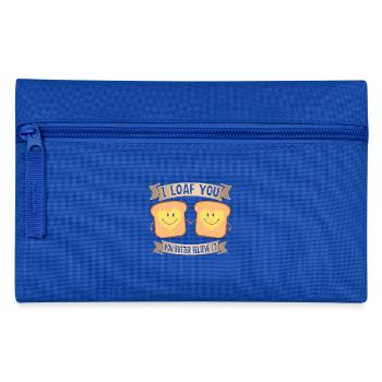 I Loaf You Valentinstag Geschenk Liebe Paare - Federtasche - Royalblau - Vorne