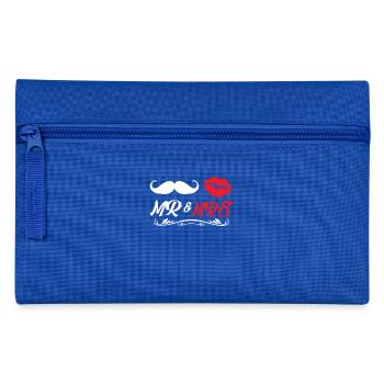 Mr & Mrs Valentinstag Geschenk Liebe Paare - Federtasche - Royalblau - Vorne