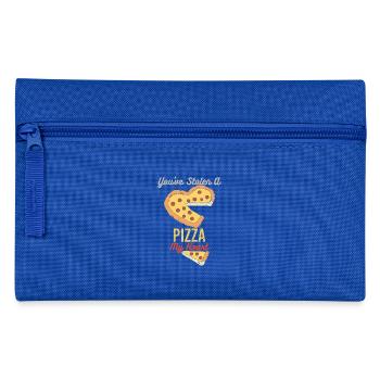 Pizza Herz Valentinstag Geschenk Liebe Paare - Federtasche - Royalblau - Vorne