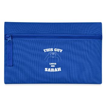 Dieser Kerl liebt sein Sarah Valentine Day Gift - Federtasche - Royalblau - Vorne