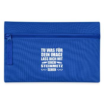 DEIN IMAGE SEHEN GESCHENK MEISTER STEINMETZ png - Federtasche - Royalblau - Vorne