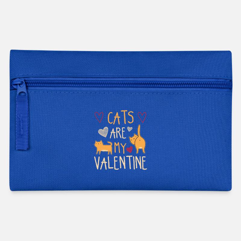 Mes chats sont mon Valentine Idée drôle de chemise - Trousse - bleu royal
