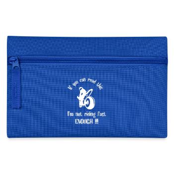 Moto can read - Pencil Case - royal blue - Front