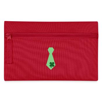 Kleeblatt-Bindung St Patrick Tagesgrün-Iren - Federtasche - Rot - Vorne
