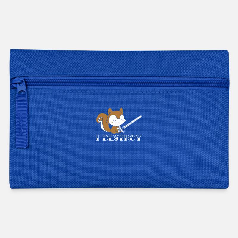 I Destroy - Pencil Case - royal blue