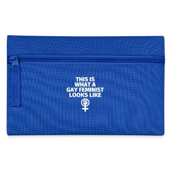 Gay Lesbian Feminist Feminism Homosexuality - Pencil Case - royal blue - Front