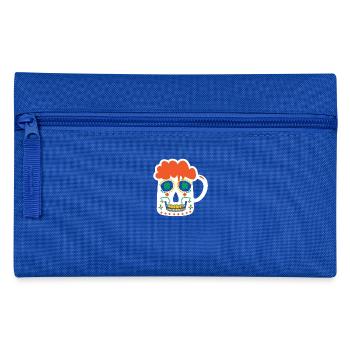 Zuckerschädel-Bierkrug St Patrick Tag Iren - Federtasche - Royalblau - Vorne