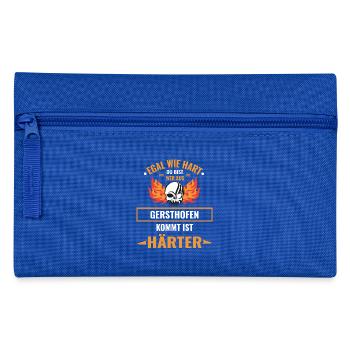GERSTHOFEN - Egal wie hart du bist GERSTHOFEN ist - Federtasche - Royalblau - Vorne