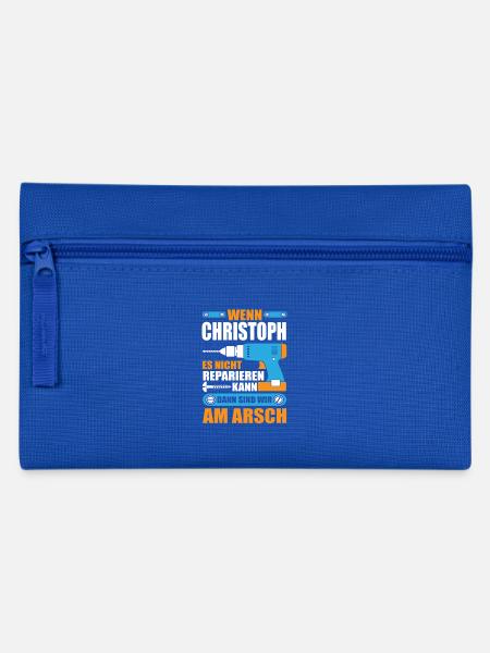 CHRISTOPH Name Geschenk Reparatur reparieren - Federtasche - Royalblau