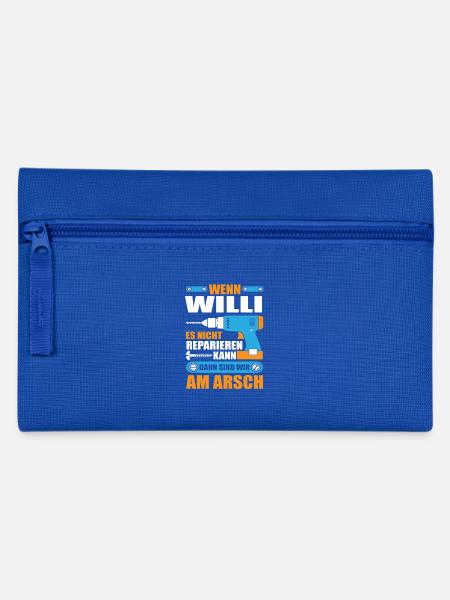 WILLI Name Geschenk Reparatur reparieren - Federtasche - Royalblau
