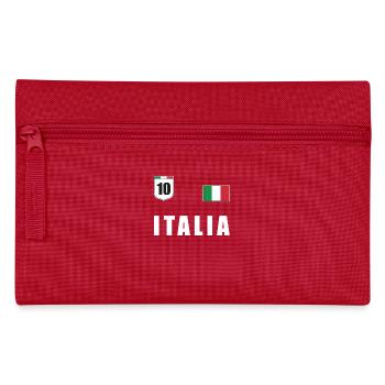Italien T-Shirt Italienische Flagge Trikot Fußball - Federtasche - Rot - Vorne