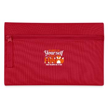 ALWAYS BE YOURSELF - FUCHS - FOX - KINDER - LUSTIG - Federtasche - Rot - Vorne