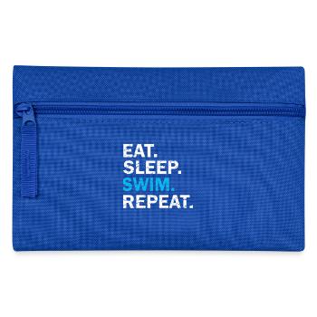 Eat Sleep Swim Repeat USED - Pencil Case - royal blue - Front