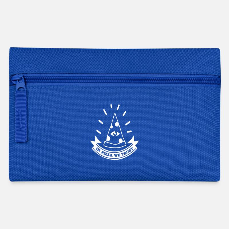 In Pizza We Trust - Federtasche - Royalblau