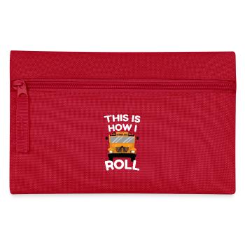School Bus T-Shirt Student Bus Driver Gift Funny - Pencil Case - red - Front