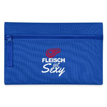 Fleisch ist Sexy - Federtasche - Royalblau - Vorne
