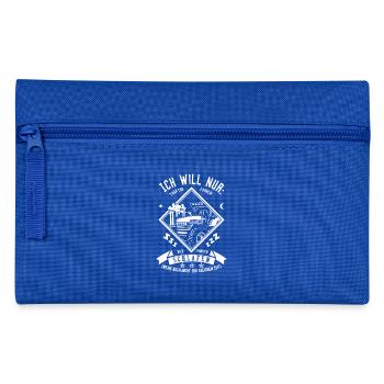 Traktor Shirt · Landwirtschaft · Bier und schlafen - Federtasche - Royalblau - Vorne