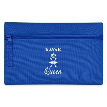 Kajakfahren - Kanufahren - Paddeln - Königin - Federtasche - Royalblau - Vorne