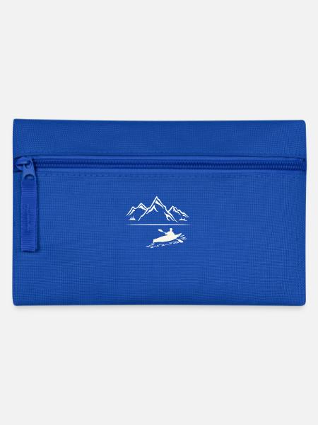 Kajakfahren - Kanu - Kajak - Paddeln - Berge - Federtasche - Royalblau