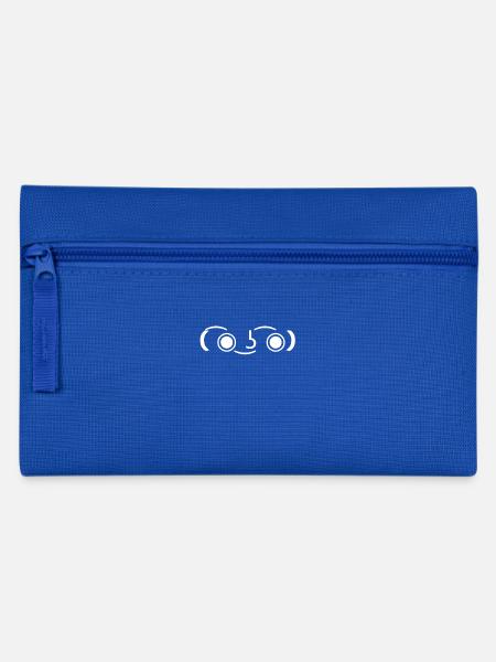 Lustiges Meme Gesicht Lenny Nerd Emoticon Shrug - Federtasche - Royalblau