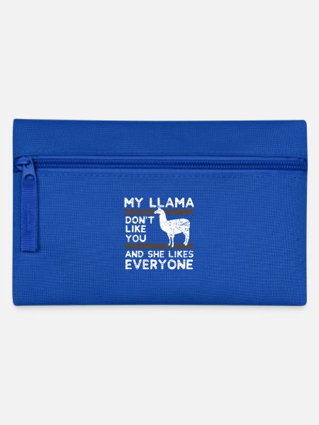 My Lama dont like you - Geschenk - Federtasche - Royalblau