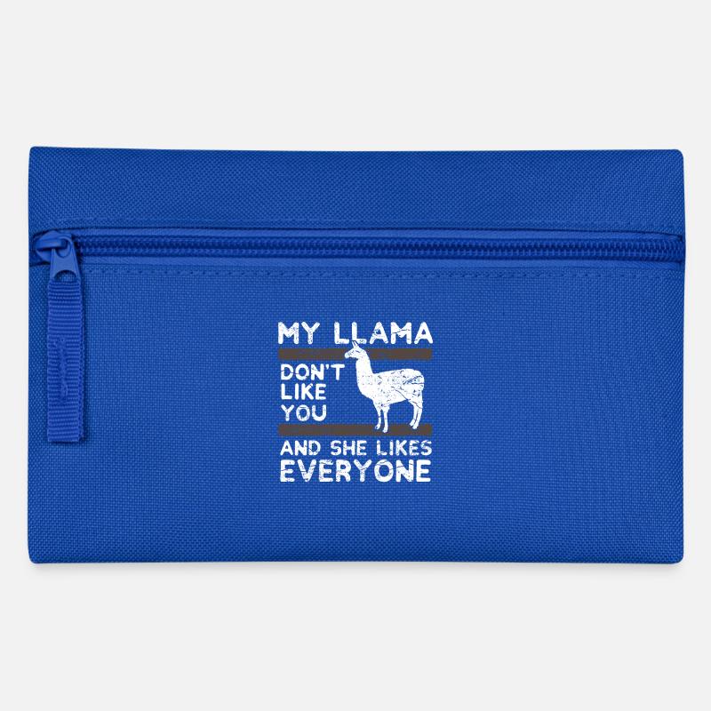 Mon Lama ne t'aime pas - cadeau - Trousse - bleu royal
