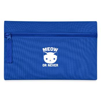 Cat's gift meow or never cat's head - Pencil Case - royal blue - Front