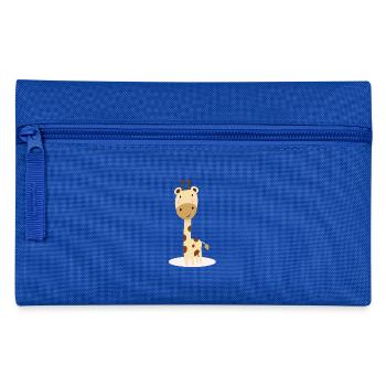 Baby Giraffe - süßes Motiv mit rosa Wangen - Federtasche - Royalblau - Vorne