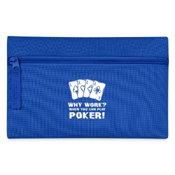 Poker - Poker - Jeu de cartes - Cartes - Travail - Trousse - bleu royal - Devant