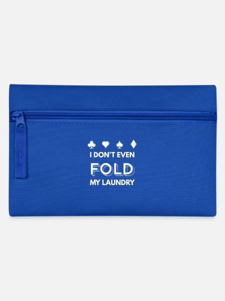 Poker - Pokern - Kartenspiel - Karten - Geschenk - Federtasche - Royalblau