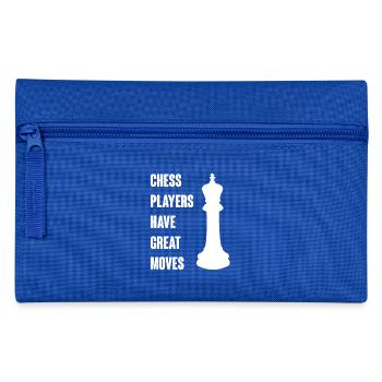 Chess - Chess set - Chess pieces - King - Pencil Case - royal blue - Front
