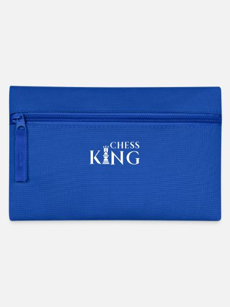 Schach - Schachspieler - Schachspiel - König - Federtasche - Royalblau